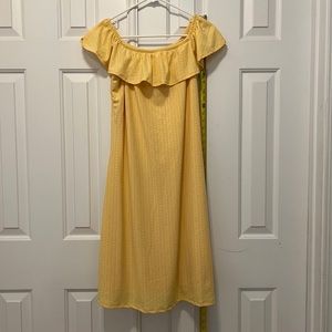 Off-Shoulder Yellow Dress